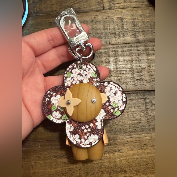 Floral LV Murakami Bag Charm, New - Picture 2 of 10